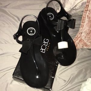 BCBG Paris Black Becky Sandals